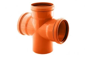 Крестовина ПВХ наружная 110х110х110х90° рыжая