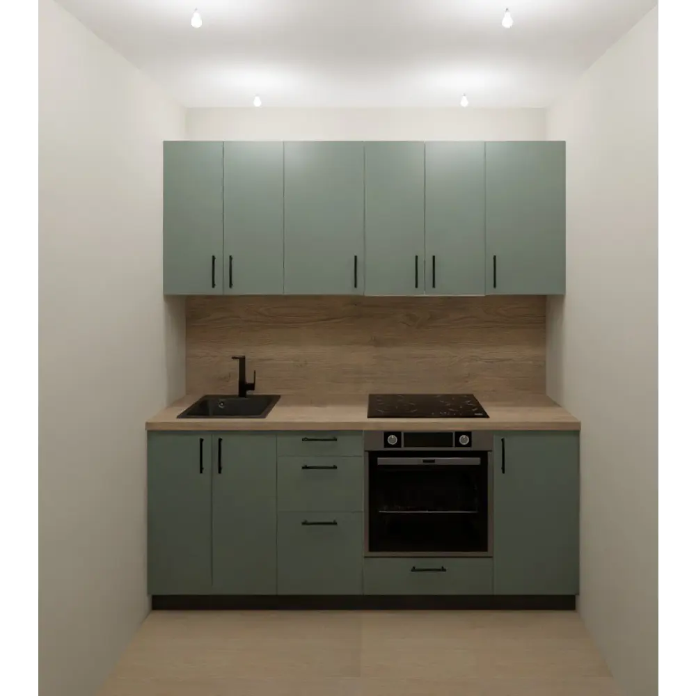 Кухонный гарнитур 200x60 см София цвет зеленый 89442882 STLM-2007453 KONSENSA