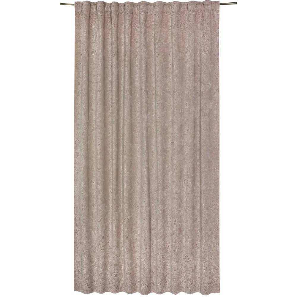 Штора на ленте Stefanie Fossil 200х280 см полиэстер цветы цвет серо-коричневый 82114260 STLM-2063867 INSPIRE 
