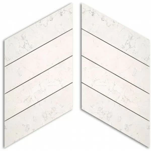 Ideamarmo Мозаика из мрамора Biancone Chevron class Chv 705