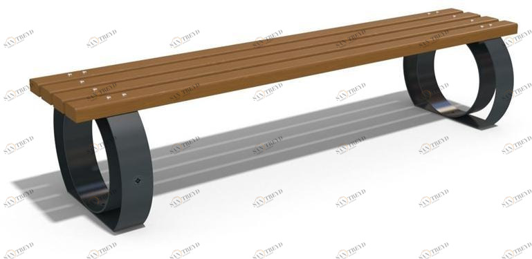 ENCHO ENCHEV - ETE Скамья из дерева и металла без спинки  50 