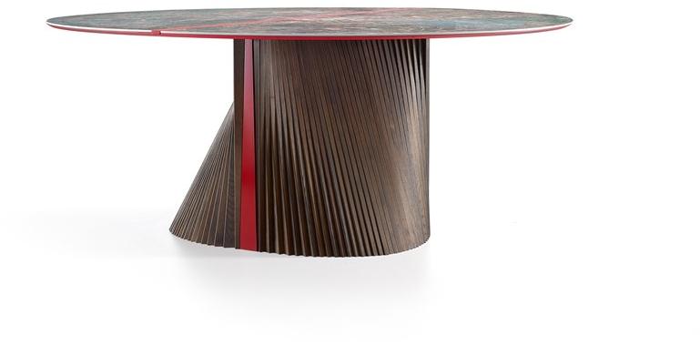 Natisa Круглый керамический стол и основание из ясеня Wave sun-id-1388202 - Вид №2