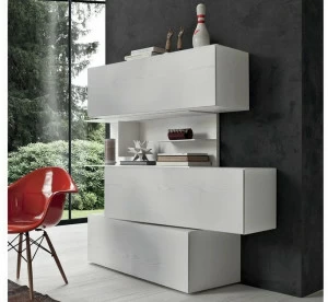 Presotto Самонесущий лакированный книжный шкаф Inclinart