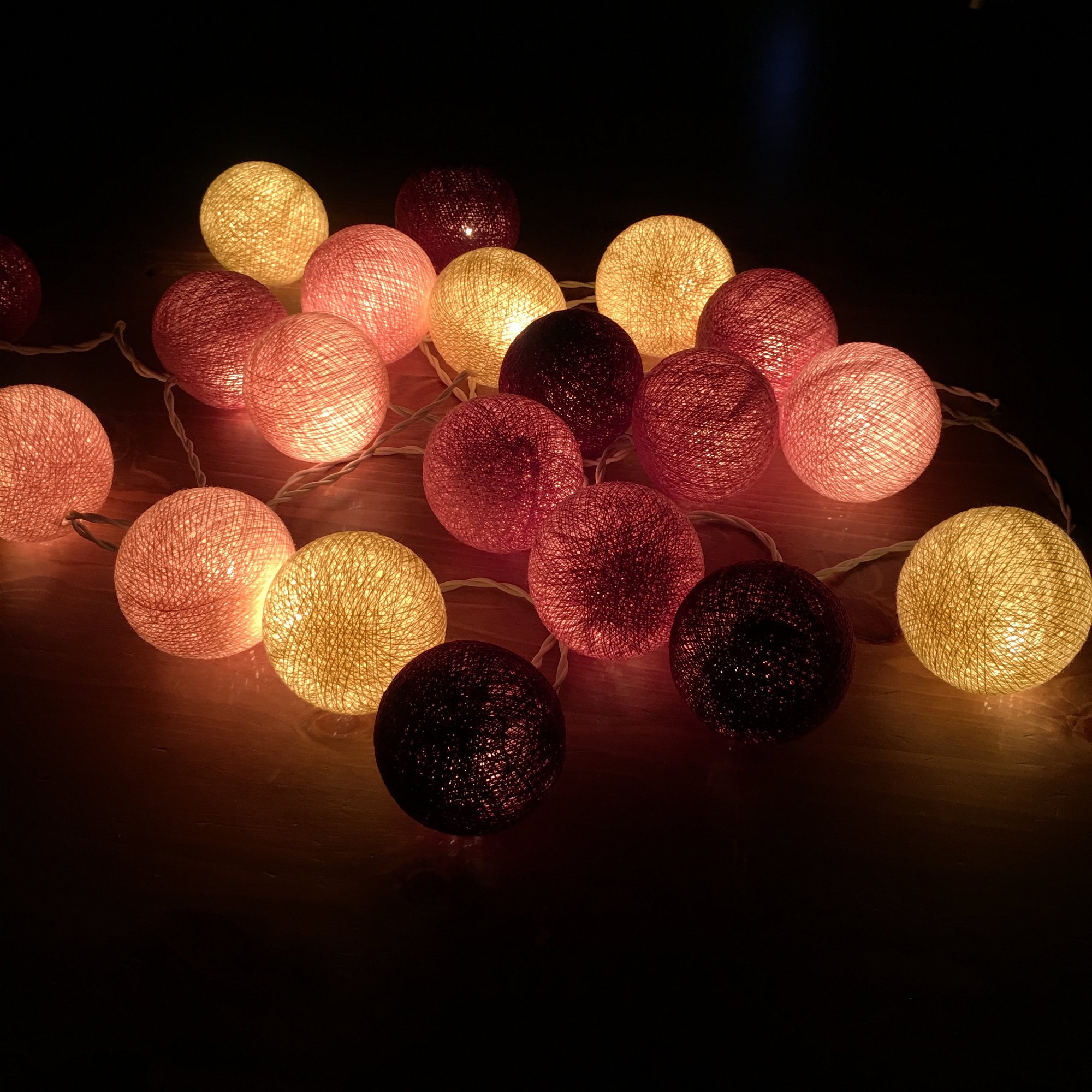 Тайская гирлянда бордовая от розетки THAI DREAM LIGHTS CO  281673 Розовый;молочный Santreyd  - Вид №5