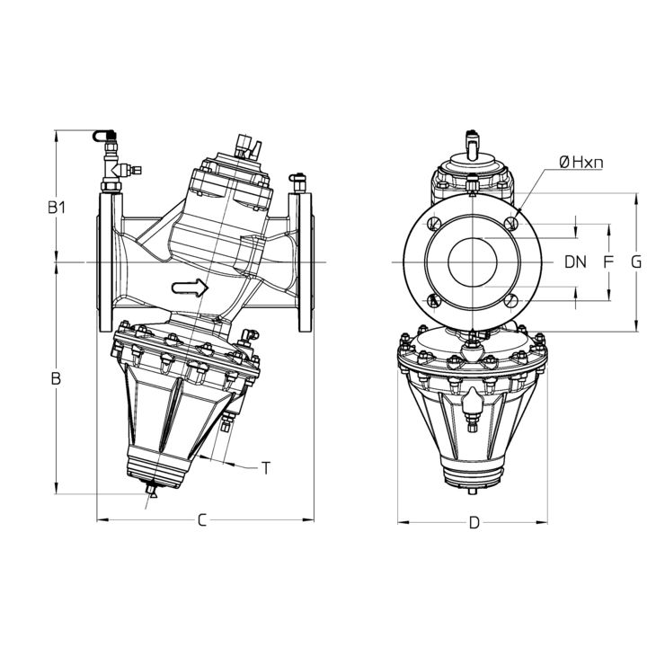 CIMBERIO CIM 3767B HP 125 Клапан балансировочный автоматический фланцевый CIM 3767B  - Вид №1