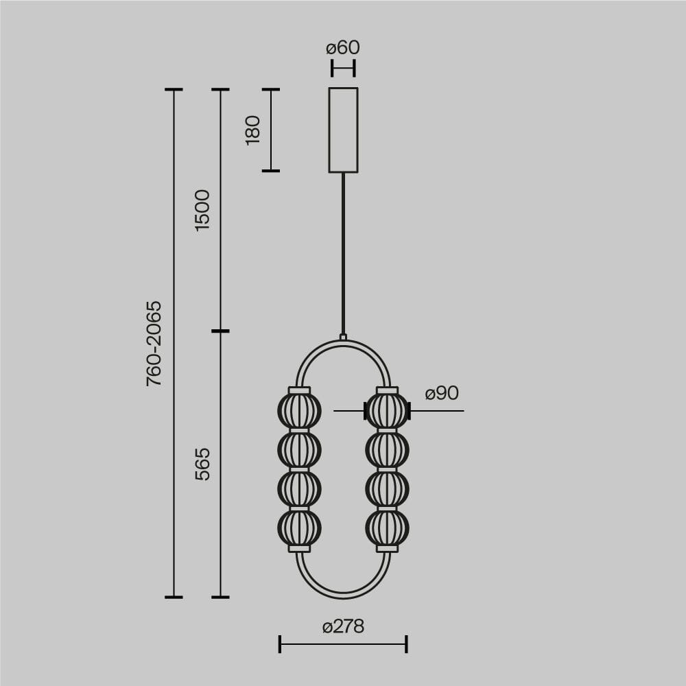 Стеклянный светодиодный подвесной светильник Maytoni ARCH-00075718 - Вид №2
