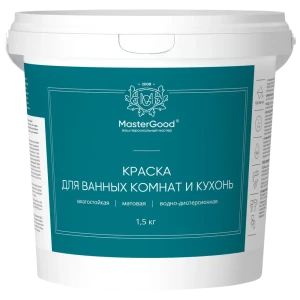 Краска для кухонь и ванных комнат Mastergood цвет белый 1.5 кг 86484661 STLM-2171035