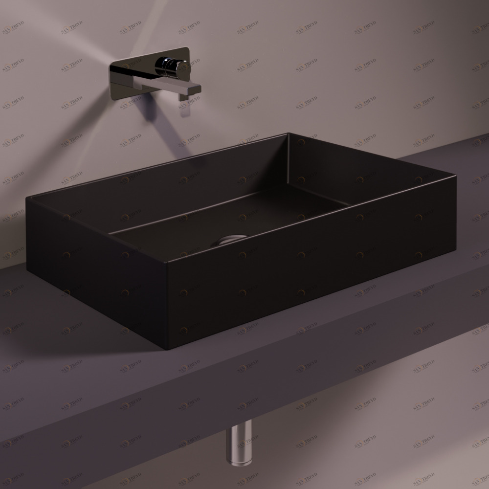 AG60NEROMATT Накладная раковина на столешницу  прямоугольная Simas Agile