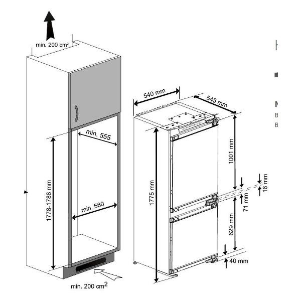 9961853 Встраиваемый холодильник Hotpoint HBT 18 STDN-0002565 - Вид №35