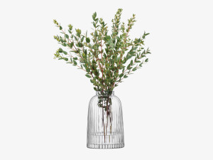 Круглая выдувная стеклянная ваза-H20cm