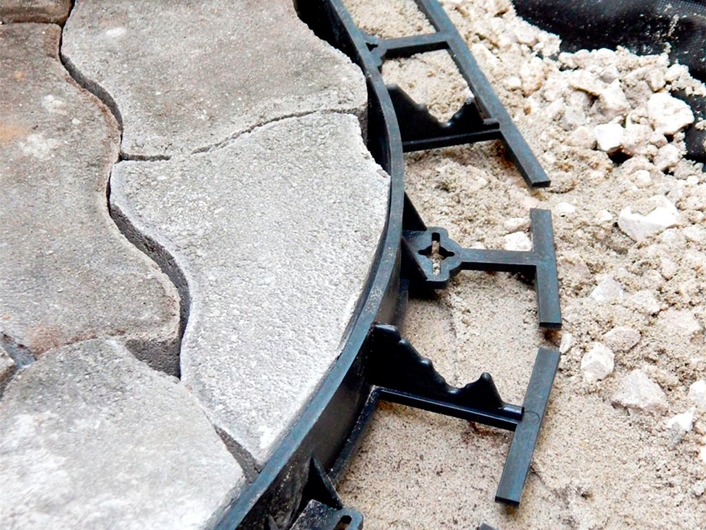 Пластиковый бордюр 58 мм, длина 1 м, зелёный ГеоПластБорд GPBST-54 - Вид №12