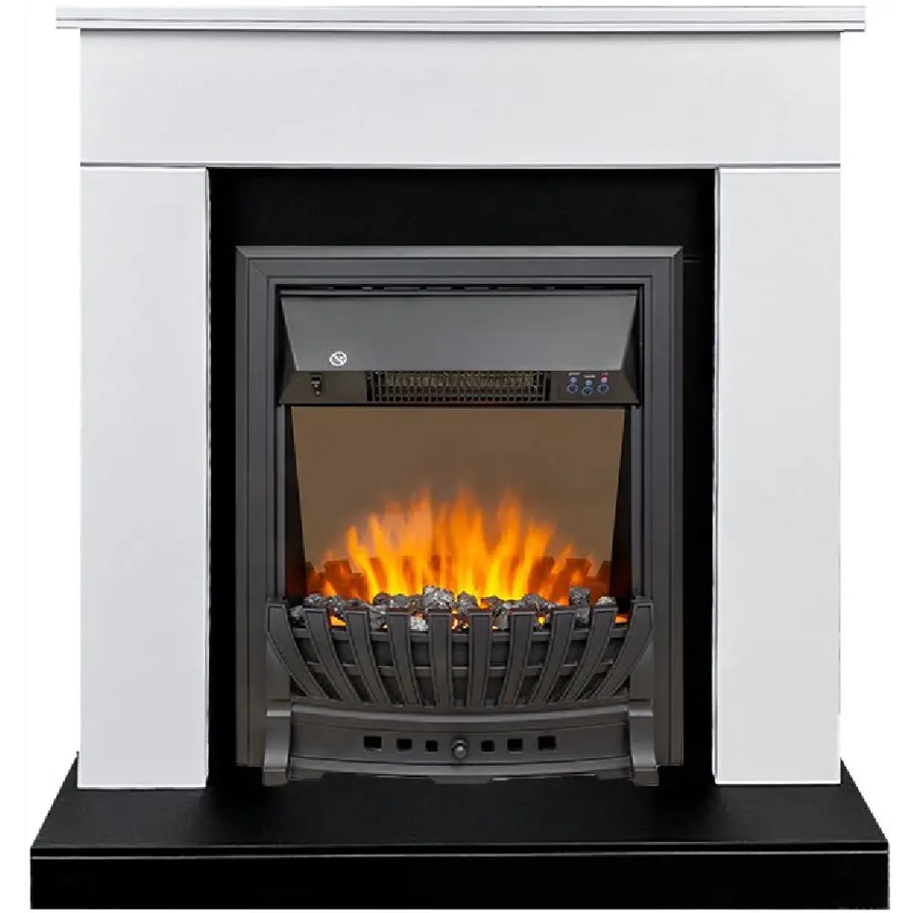Каминокомплект Royal Flame Bergen STD SFT разборный Aspen Black 1.5 кВт цвет бело-черный 89396826 STLM-2194173 