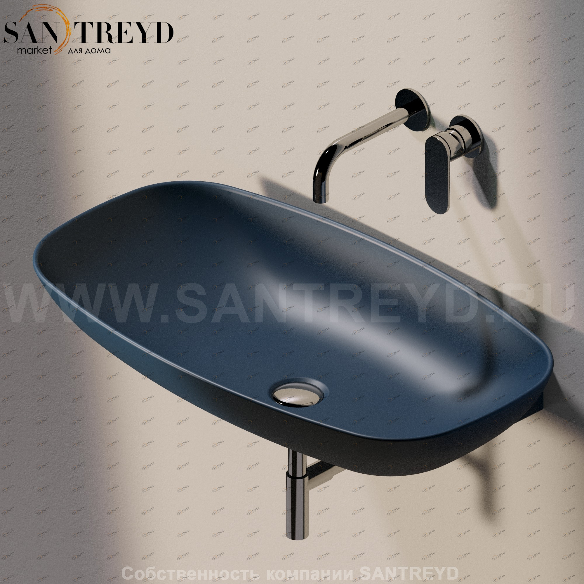 ND75L.7016 Подвесная раковина настенная прямоугольная Ceramica Flaminia Nuda