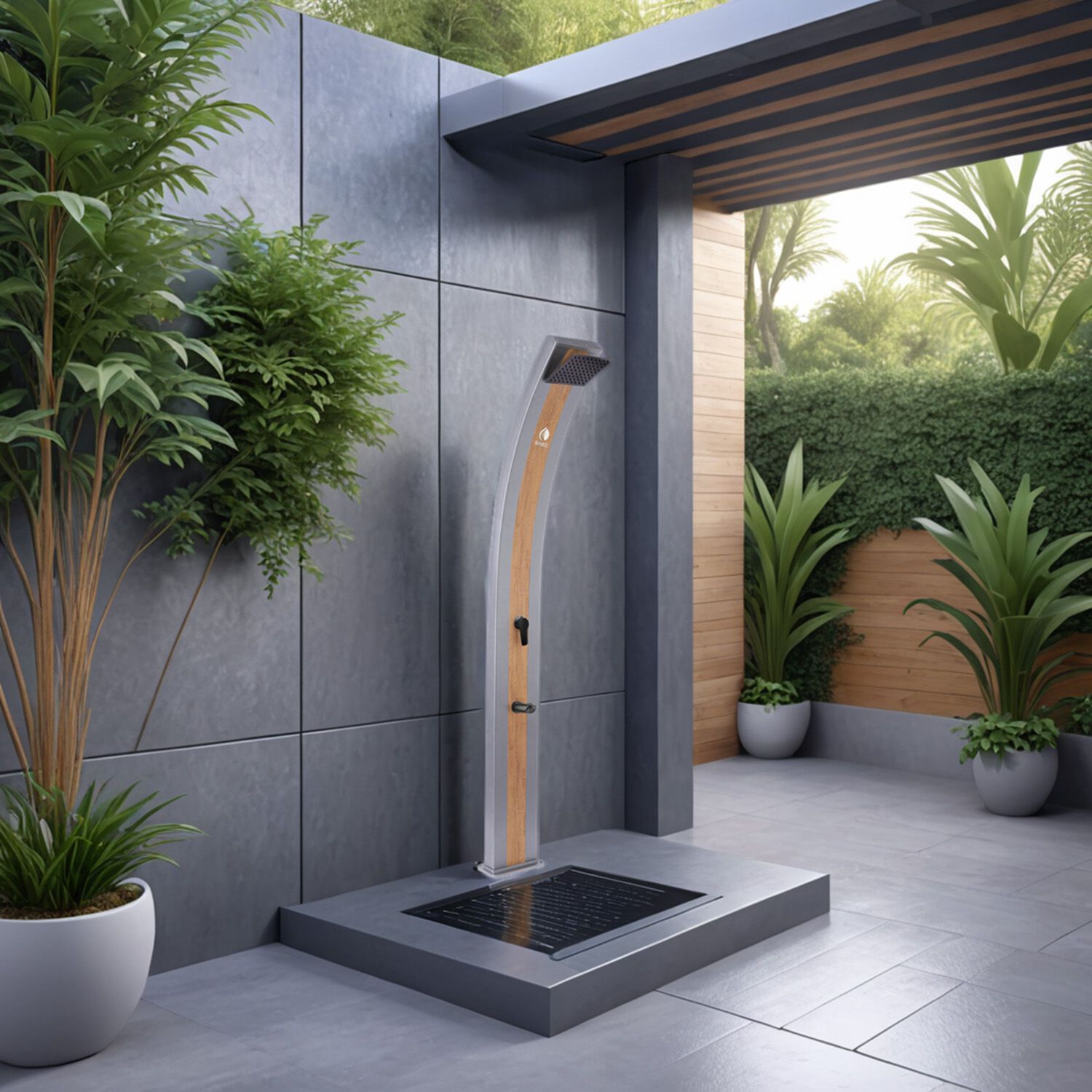 Алюминиевый солнечный душ с душем SINED ELLA ARCH-00085603 - Вид №5