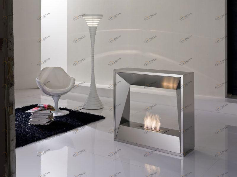 Italy Dream Design Двусторонний камин из биоэтанольной стали Camini al bioetanolo sun-id-1515862