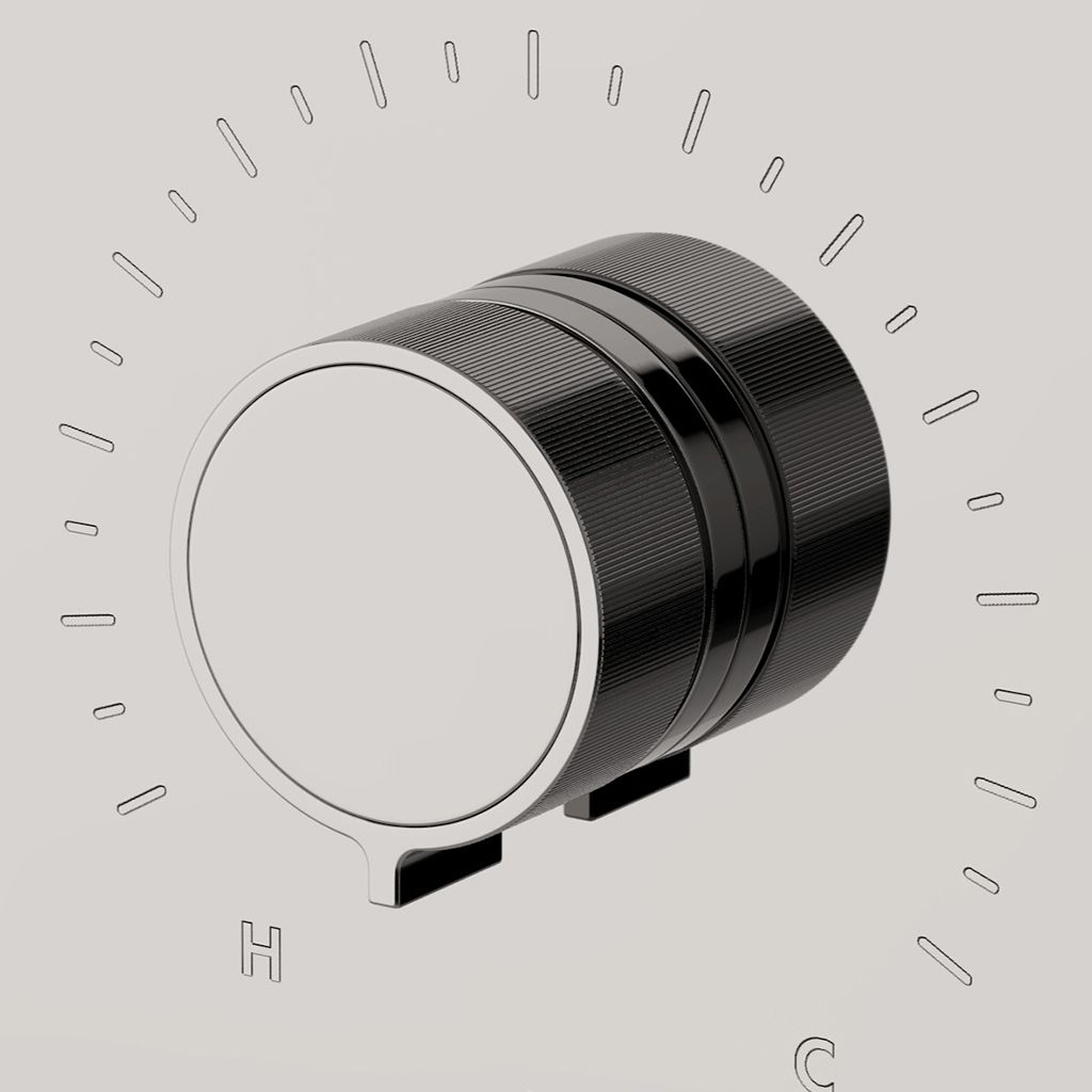 BTH34A Встроенная термостатическая трима и регулятор объема Bond Tandem Series с ручками с гильошированными линиями Waterworks - Вид №1