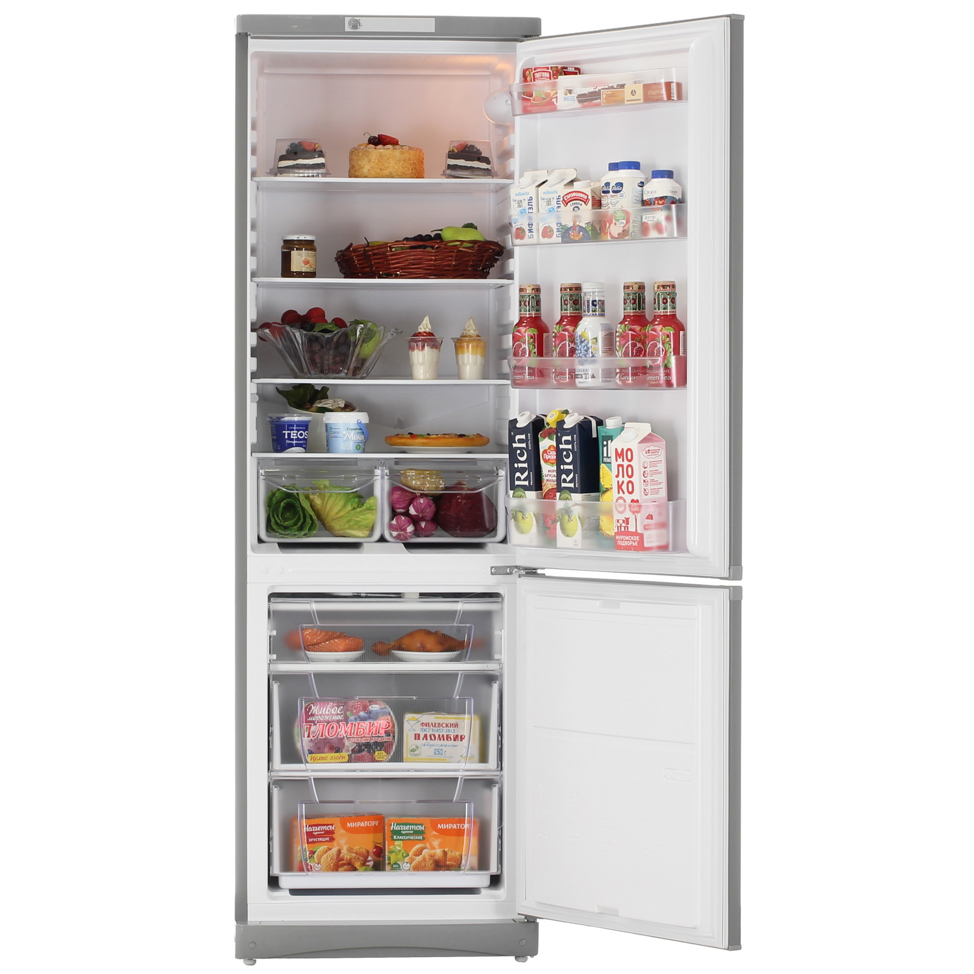 9283675 Холодильник с морозильником   Indesit ES 18 GA серебристый STDN-0002945 - Вид №5