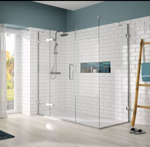 Торцевая панель для монтажа с дверью GHSB1000H Merlyn Arysto Хромированный