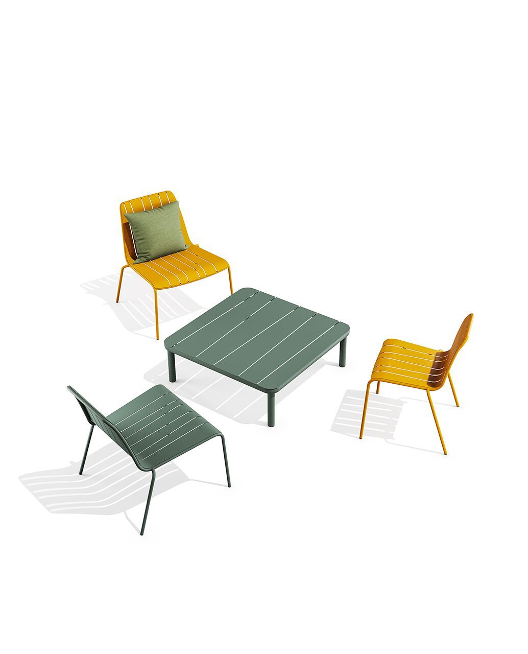 Низкий стальной журнальный столик с порошковым покрытием BABEL D Bangi ARCH-00006428 - Вид №1