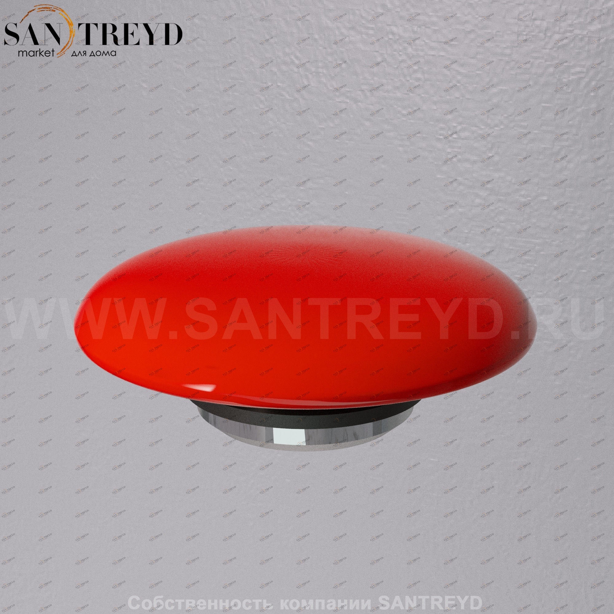 A038VX.125 Донный клапан с керамической накладкой с функцией Click-clack A. e. T. Italia RICAMBI Красный глянцевый AeT ITALIA