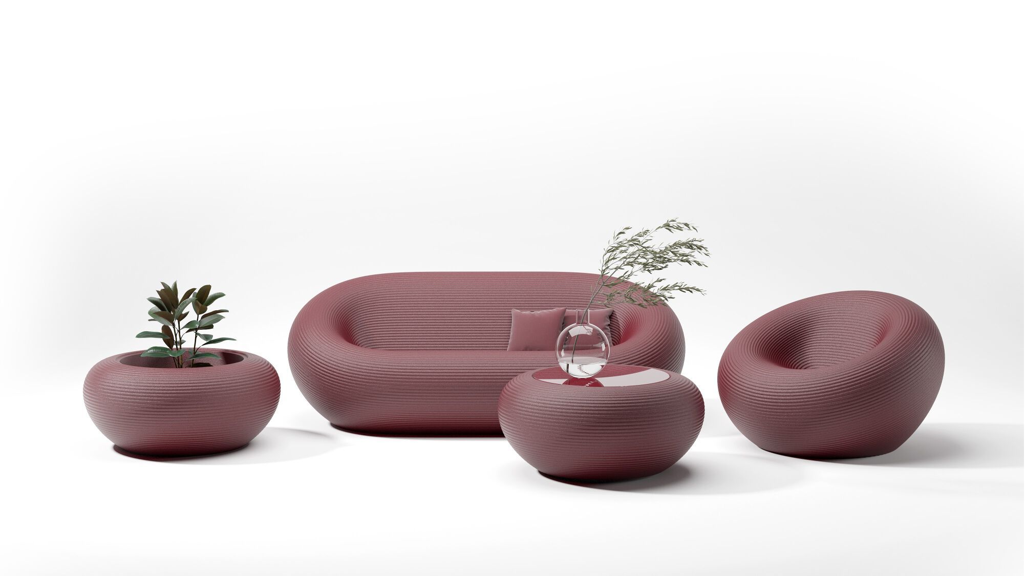 Полиэтиленовый садовый диван Qeeboo нами ARCH-00056460 - Вид №7