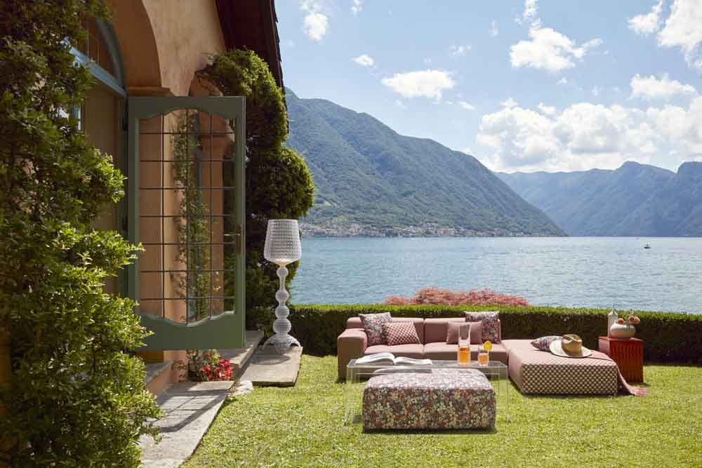 4-местный тканевый модульный садовый диван Kartell Plastics ARCH-00115472 - Вид №1