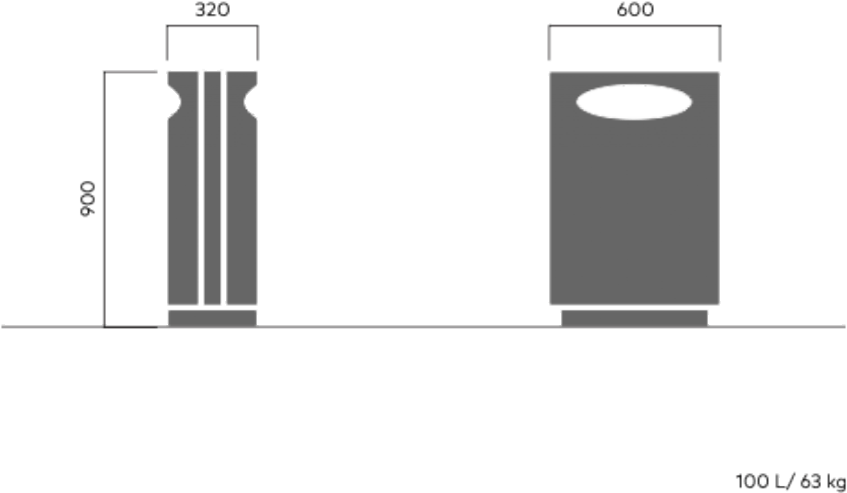 VESTRE Урна из оцинкованной стали с крышкой для улицы Urban sun-id-1420351 - Вид №15