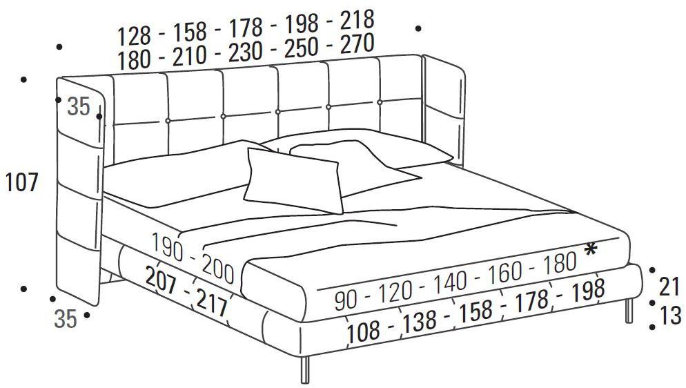 Felis Двуспальная кровать-контейнер из ткани с тафтинговым изголовьем Bedstories#2 sun-id-1425972 - Вид №6