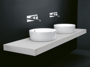 Круглая раковина из кориана или керамики