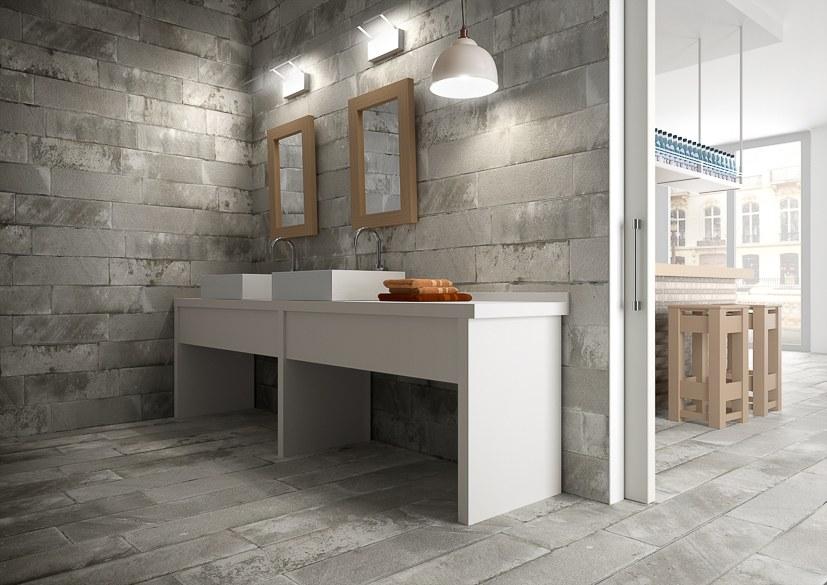 Aparici Пол из керамогранита под бетон Brickwork sun-id-1509265 - Вид №3