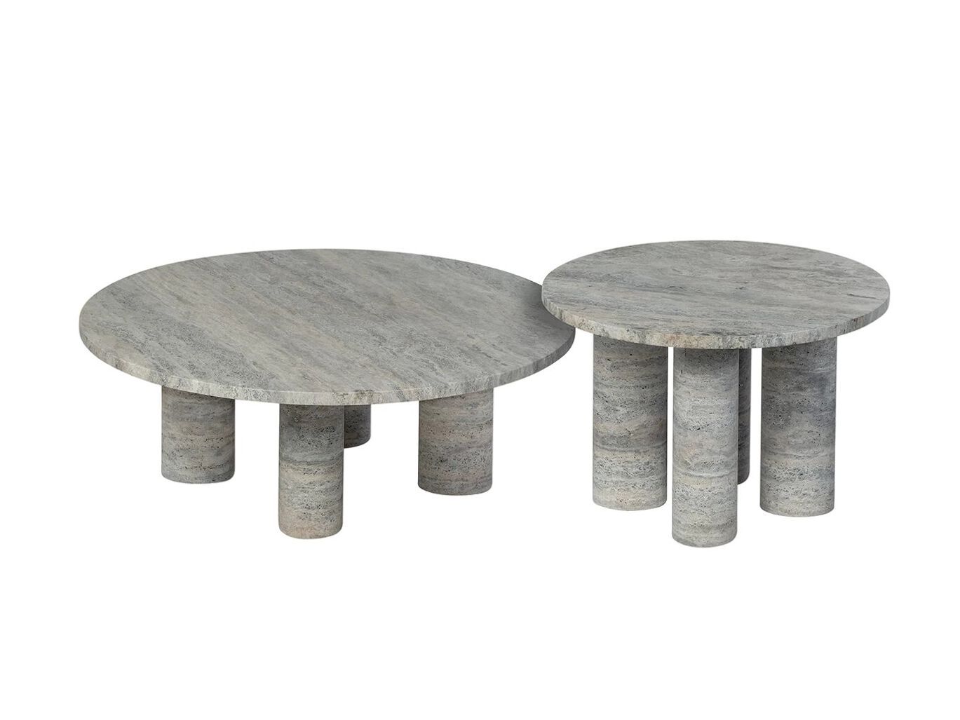 Травертин круглый журнальный столик blomus волос ARCH-00102249 - Вид №2