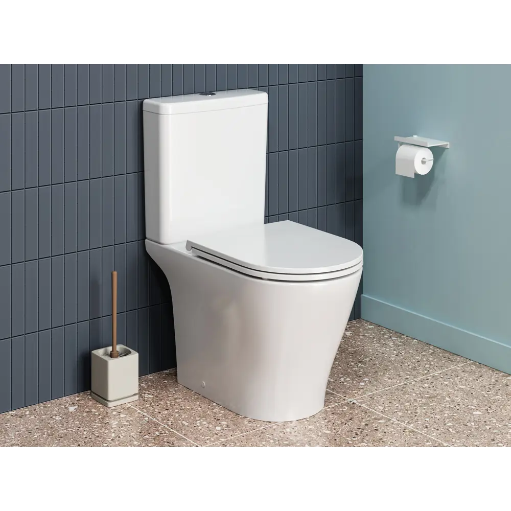 Унитаз-моноблок KONSENSA Lisso безободковый сиденье с микролифтом двойной смыв Лиссо STLM-2034207 - Вид №2