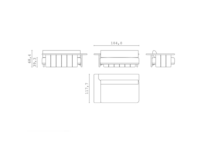 Тканевый модульный садовый диван CPRN HOMOOD Shapes 2025 ARCH-00073131 - Вид №6