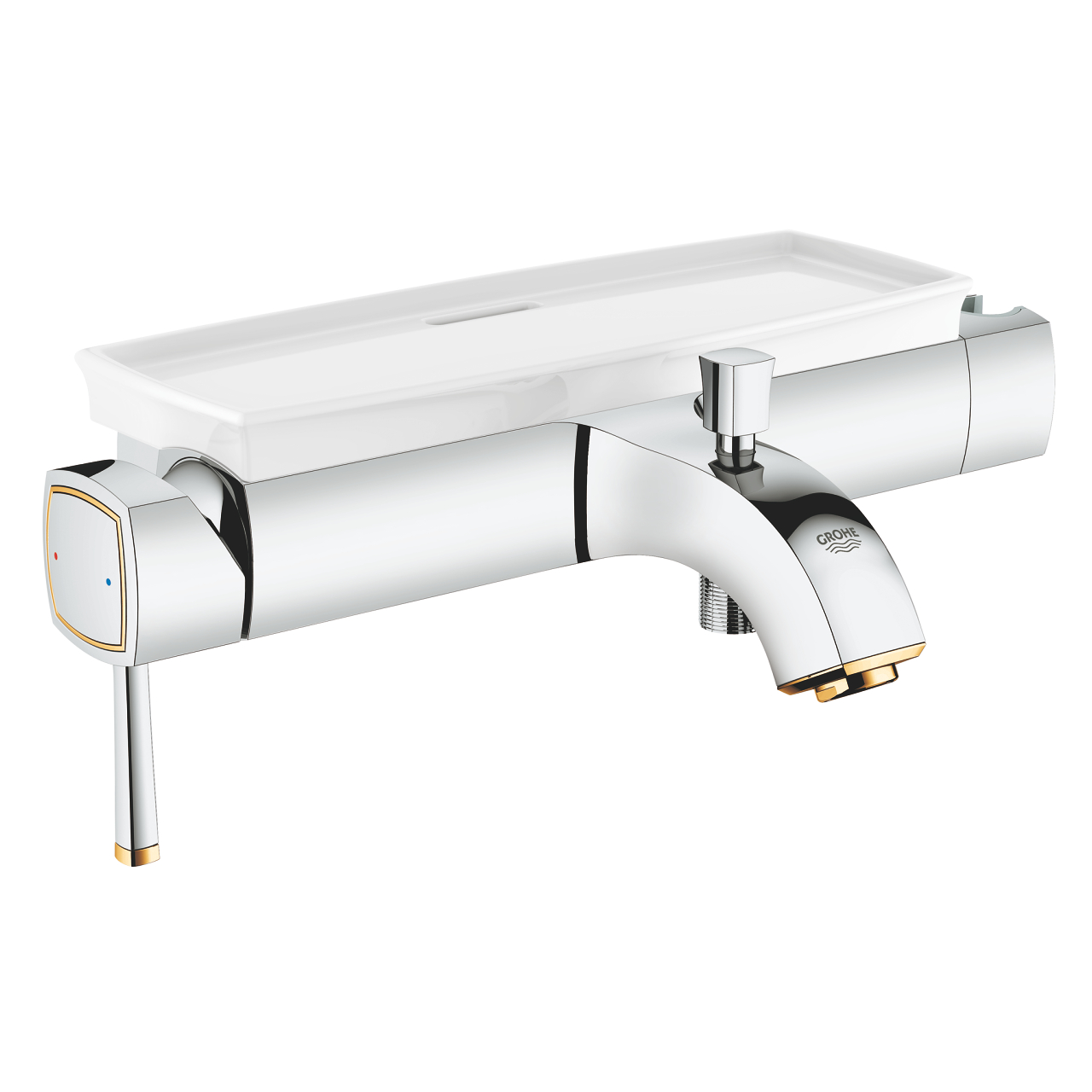 Смеситель для ванны GROHE Grandera, хром/золото (23317IG0) - Вид №1
