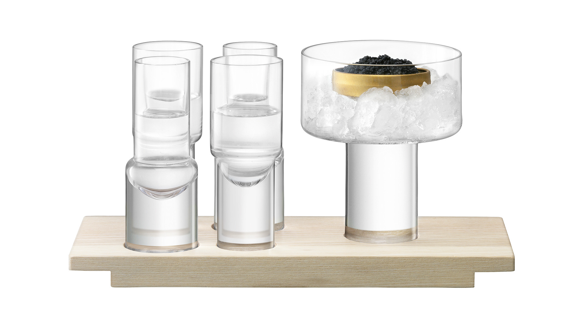 10656290 LSA International Набор сервировочный LSA International, "Vodka", 4 стопки, менажница Стекло  - Вид №1