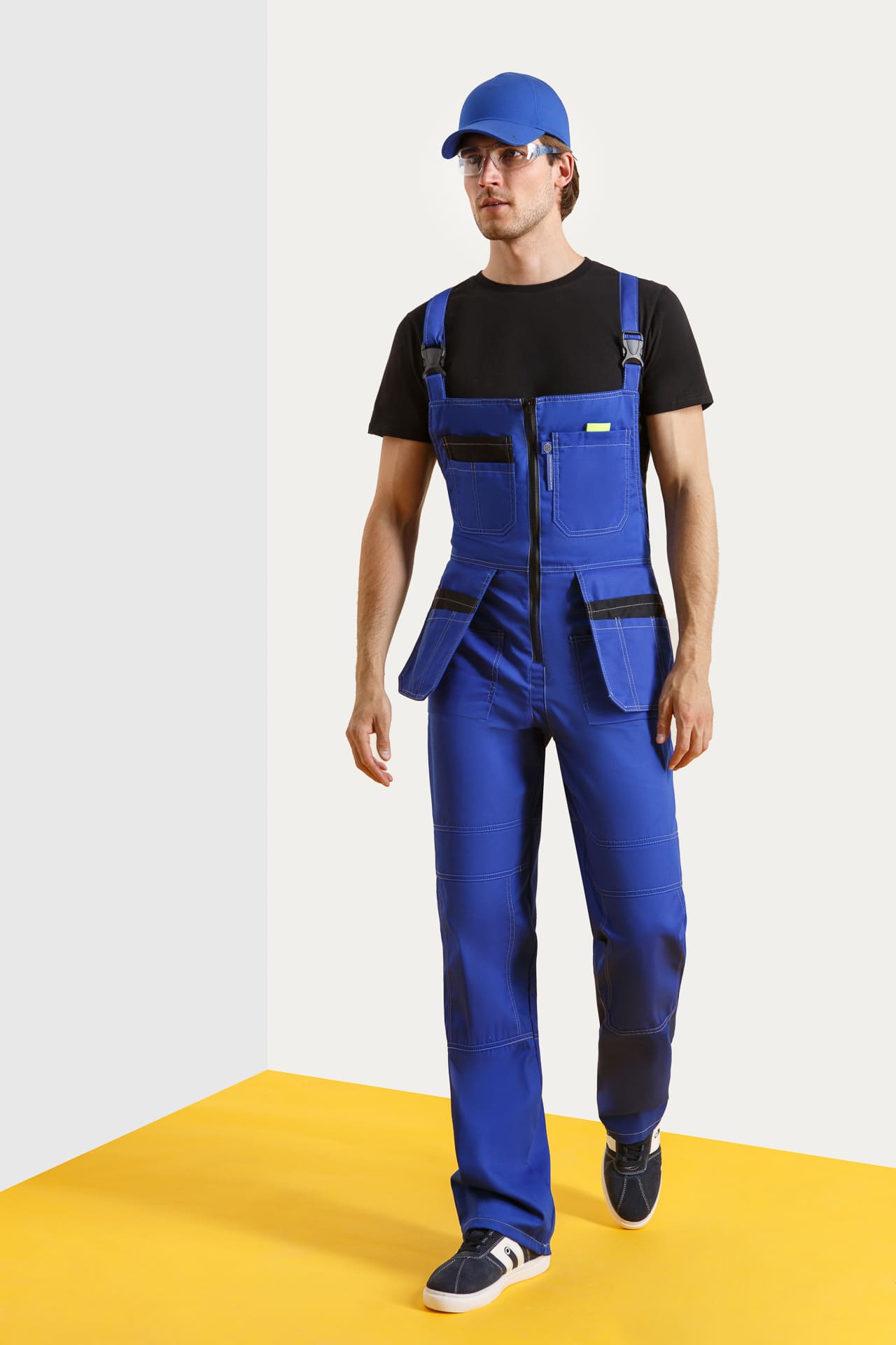 5039605 Костюм "Профессионал-2" василек-черный-лимон  Летняя спецодежда  размер 52-54/158-164  - Вид №10