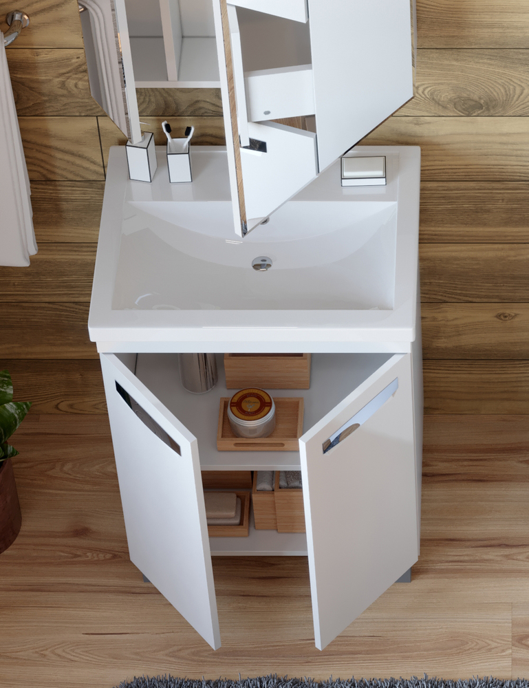 Тумба Plaza 600 (Фостер)600⨉400⨉820 мм белый Santreyd sun-id-664576 - Вид №3