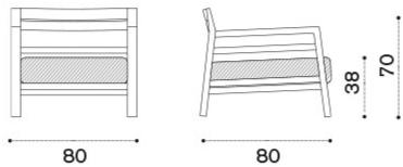 Ethimo Садовое кресло из тика с подлокотниками Costes Copo0100 - Вид №15