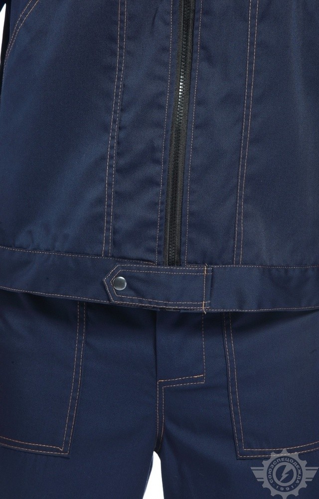 68104 Костюм "Универсал-Люкс" темно-синий-василек  Летняя спецодежда  размер 44-46/158-164  - Вид №14