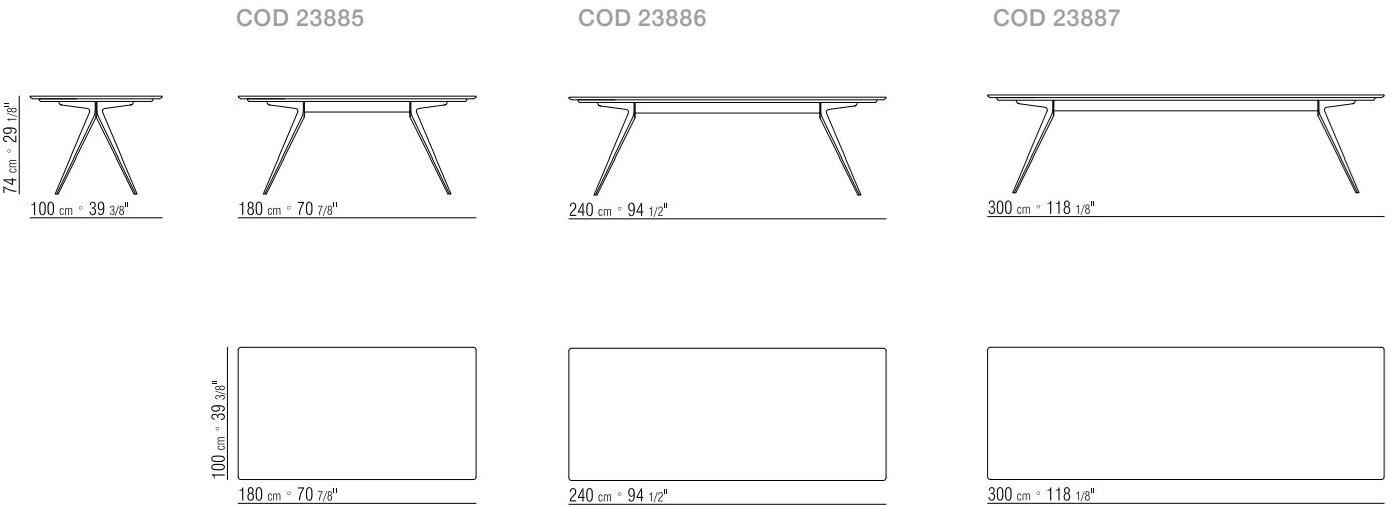 Flexform Прямоугольный обеденный стол из стекла Zefiro sun-id-1430992 - Вид №5