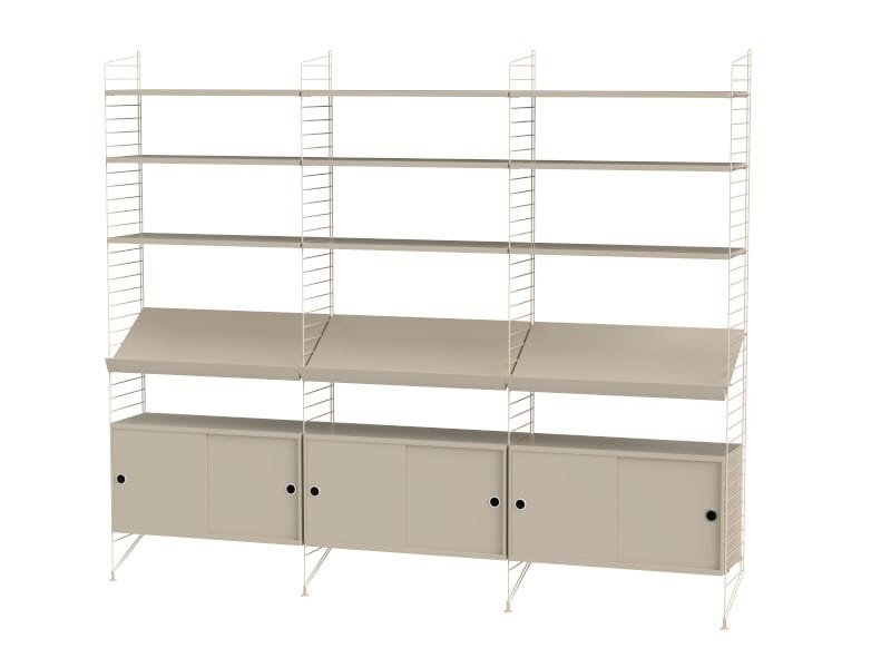 Секционный книжный шкаф из стали с порошковым покрытием String Furniture LIVING ROOM G ARCH-00113877 - Вид №2