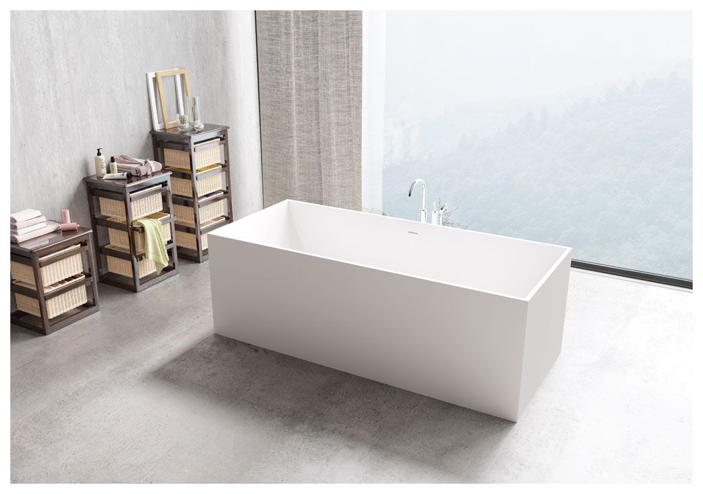 Ванна из искусственного камня Aquanet Soul Smooth TC-S107 170x73, матовая TCS107 - Вид №3