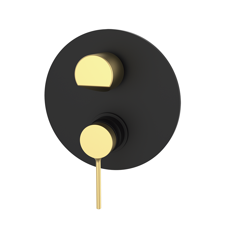 47135427 PREMIUM Черный Встроенный смеситель с переключателем Черное Матовое Золото GRB MIXERS 