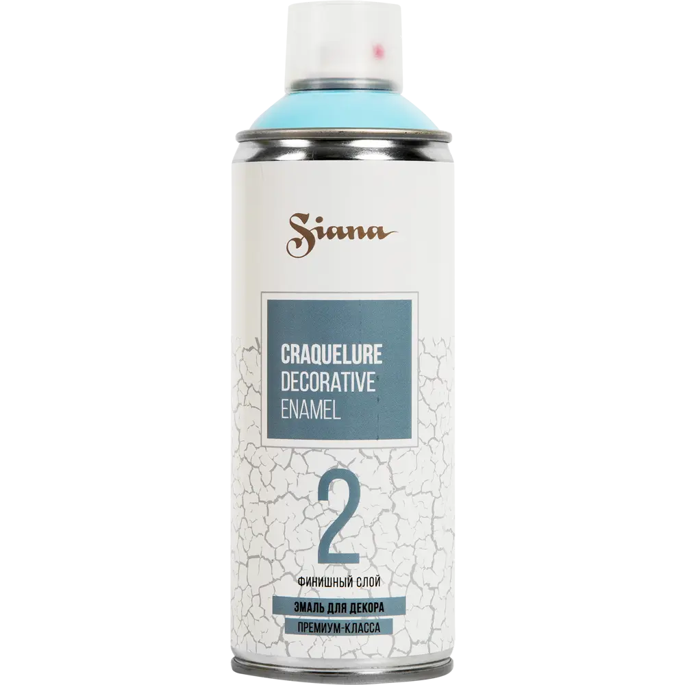 SIANA Craquelure - аэрозольная краска с эффектом кракелюра, голубая 520 мл 82461823 STLM-0027659 - Вид №1