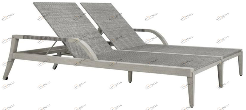 JANUS et Cie Садовая кушетка из тикового дерева с двойной регулировкой и подлокотниками Rock garden sun-id-1435421