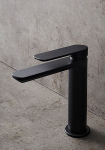 1381265 Смеситель Для Умывальника Slim Black Hafa  Черный