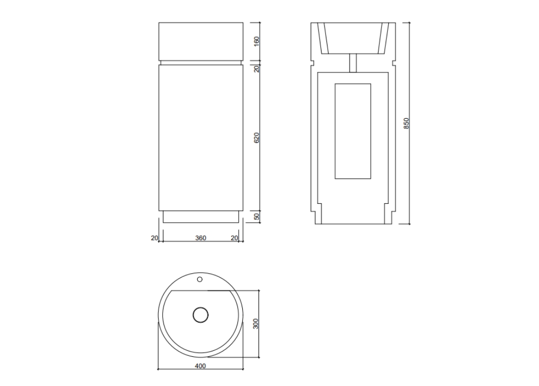 WВ-610 Раковина из бетона WB-610 BET-ON BetOn  - Вид №6