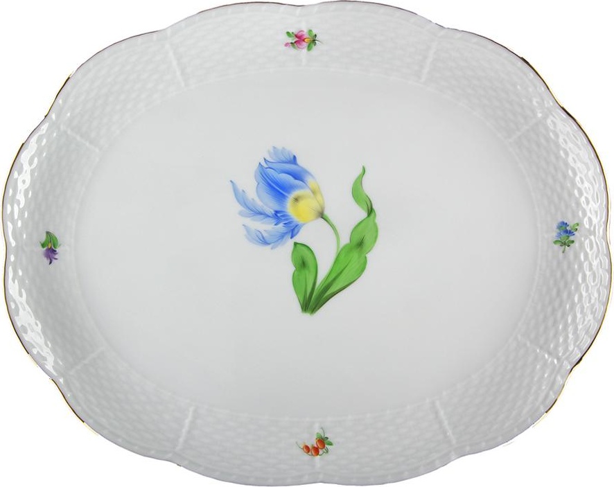 68916 Herend Блюдо овальное на ножках 26,5см "Китти" Фарфор 