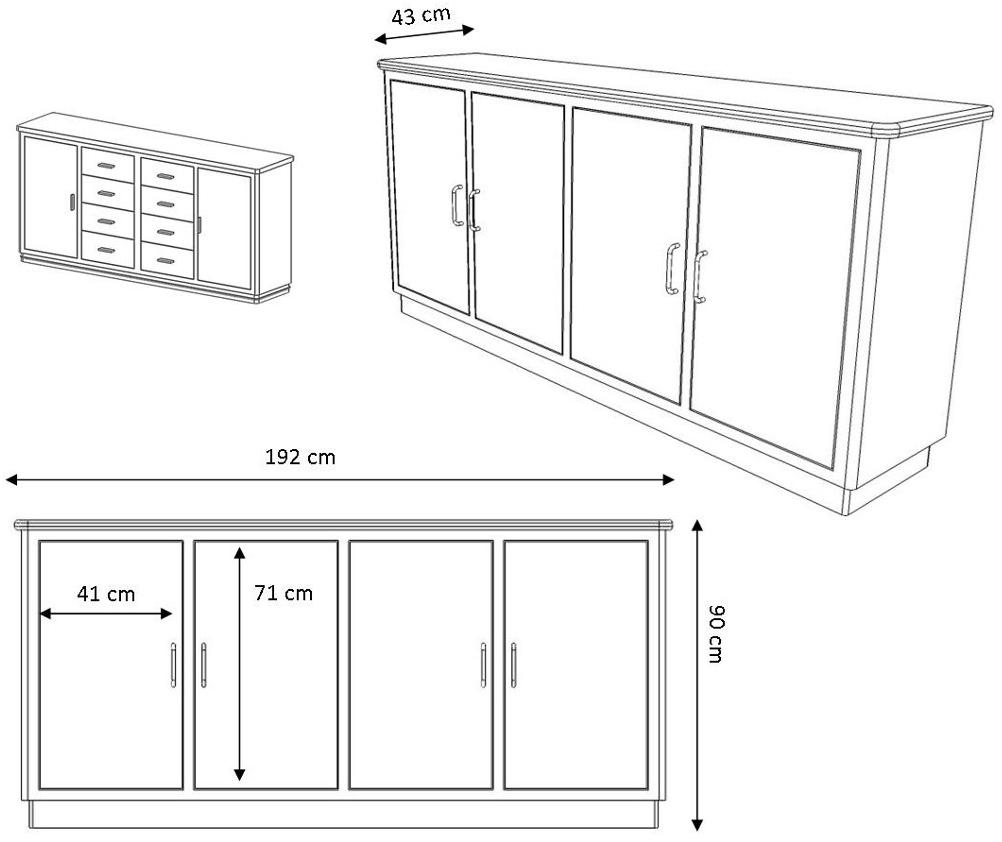 müller möbelfabrikation Буфет из стали Classic line Sb124 - Вид №1