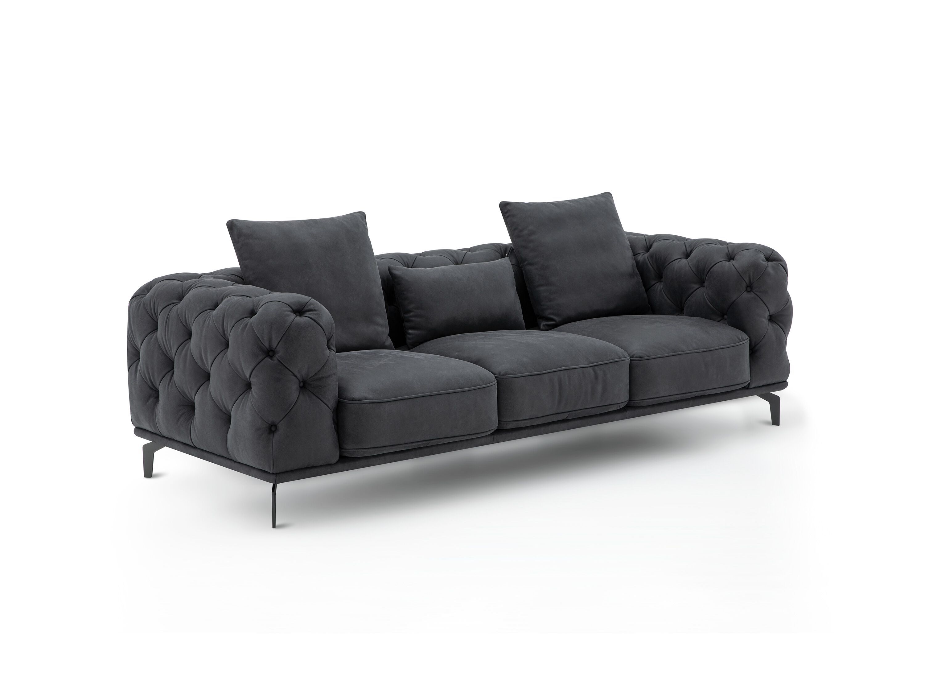 3-местный кожаный капитонный диван CAMPO DE' FIORI эпоха ARCH-00049650 - Вид №1